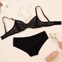 Bralette Con Silueta en Encaje y Transparencia REF 101459
