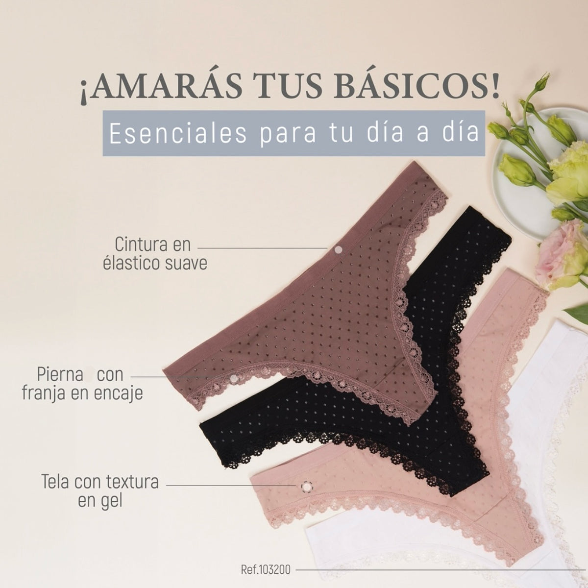 Brasilera Con Franja de Encaje REF 103200