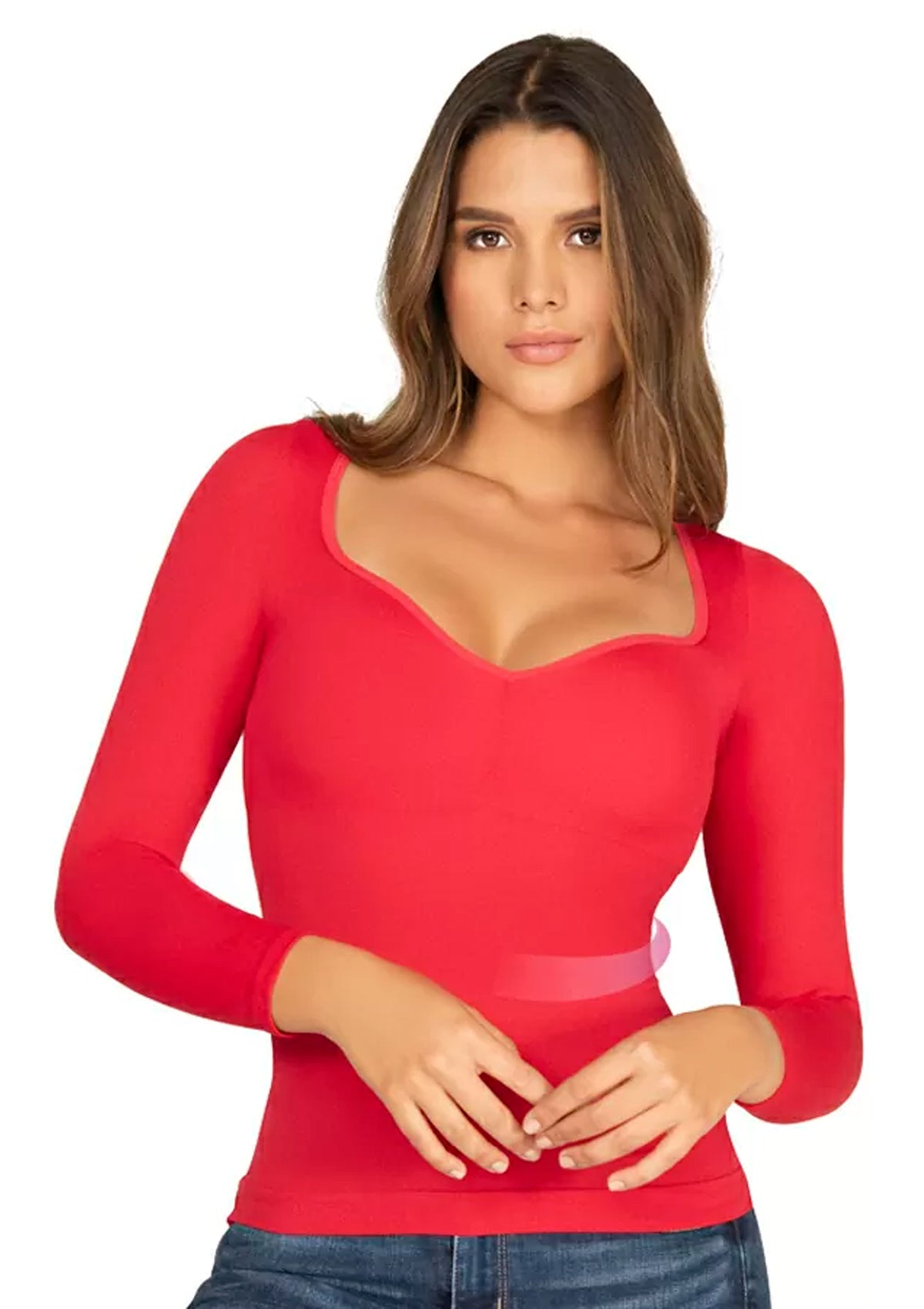 Camiseta modeladora escote Coraz n evozze