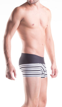 BOXER CORTO BALANCE BLANCO Y NEGRO MICROFIBRA