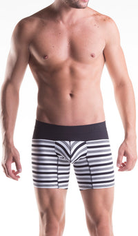 BOXER MEDIO BALANCE BLANCO Y NEGRO MICROFIBRA