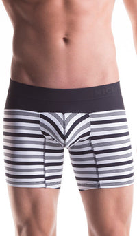 BOXER MEDIO BALANCE BLANCO Y NEGRO MICROFIBRA