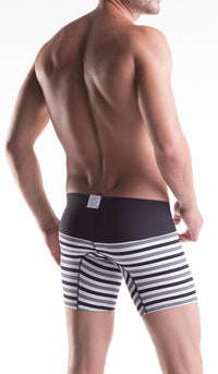 BOXER MEDIO BALANCE BLANCO Y NEGRO MICROFIBRA