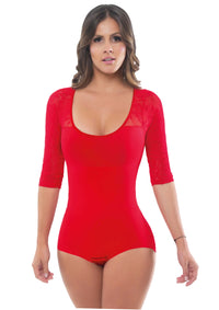 Body Faja Exterior PREMIUM SMART SECRET Manga 3/4 y Encaje en Espalda REF 2531