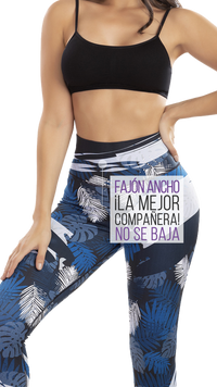 Calza Tipo Leggings Reductora POWER SLIM Selva Azul Ref.: 7005E