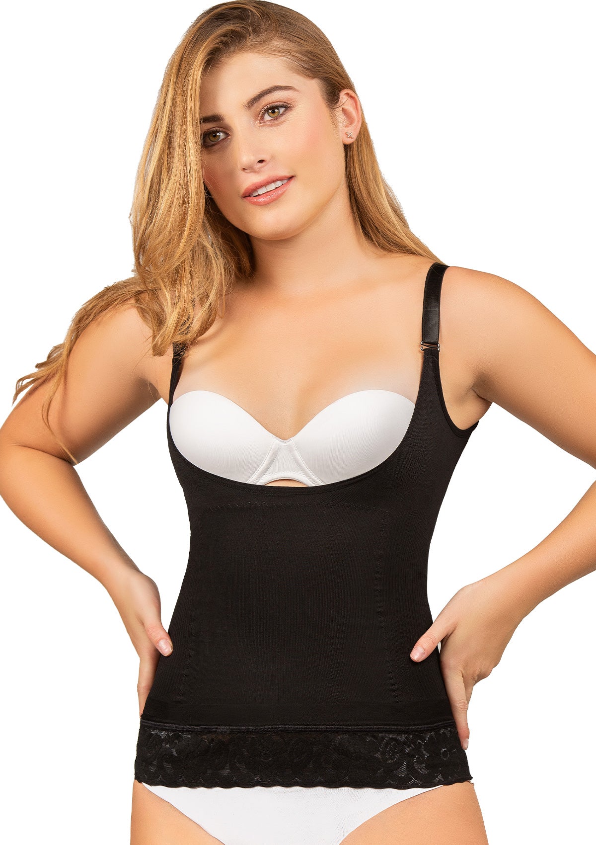 Camiseta Reductora Látex Encaje Siliconado