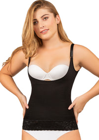 Camiseta Reductora Látex Encaje Siliconado