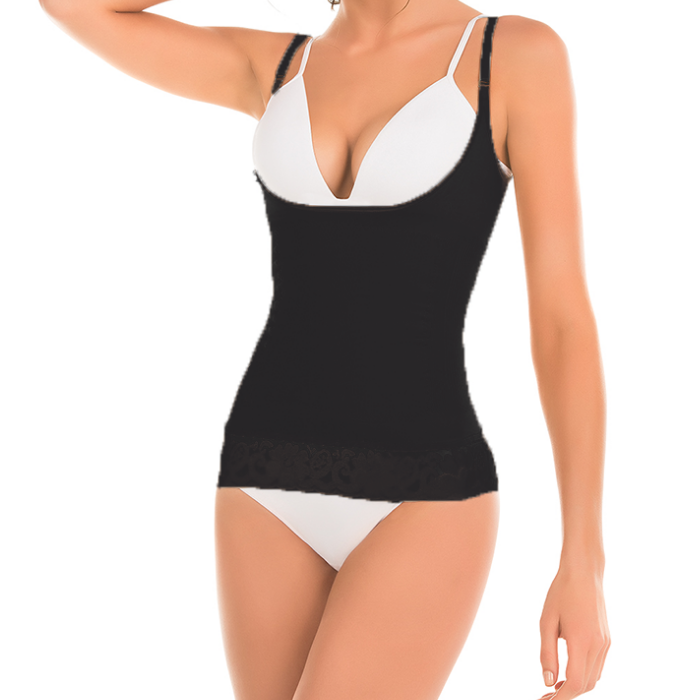 Camiseta Reductora Látex Encaje Siliconado