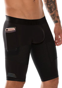 BOXER COPA ATHLETIC RUNNER BLACK MICROFIBRA