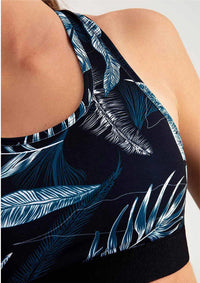 Top Leflu Negro Estampado