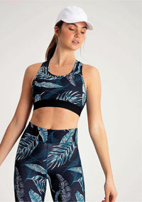 Top Leflu Negro Estampado