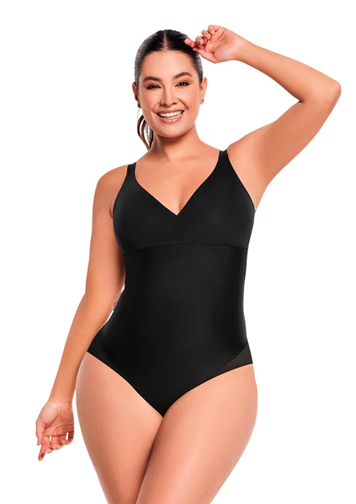 Body Moldeador de Control Medio EVOZZE con Escote en V  REF 213002