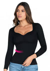 Camiseta modeladora escote Corazón