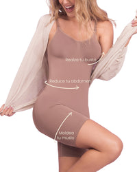 Body Short Sobrebusto Sin Costuras Super Levantacola 100% Colombiano REF 3572