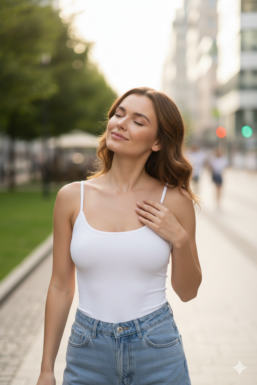 Camiseta Gracia Cool Touch Femme Frescura inteligente con un diseño delicado. REF 5203