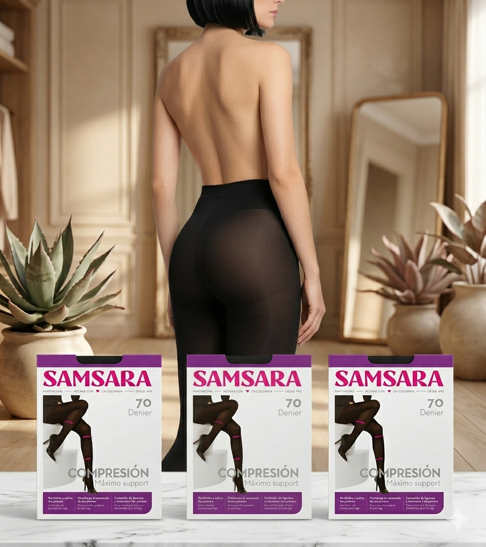 Panty 70 Denier Compresión Varice Samsara Varios Colores