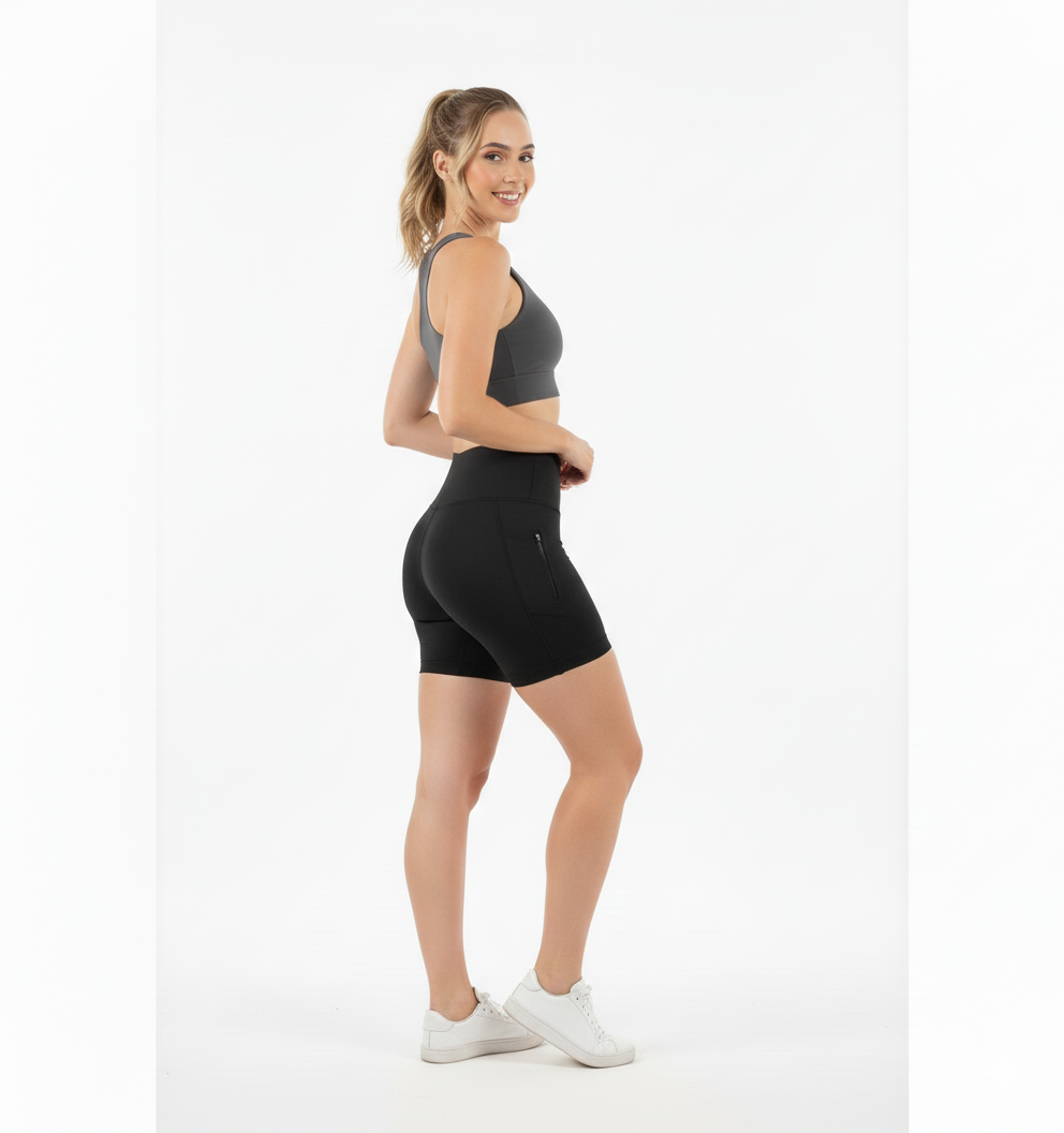 Short Deportivo con Bolsillo Posterior en Cintura Media REF 7136