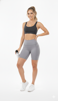 Short Deportivo Cintura Alta con Bolsillos Laterales REF 7117