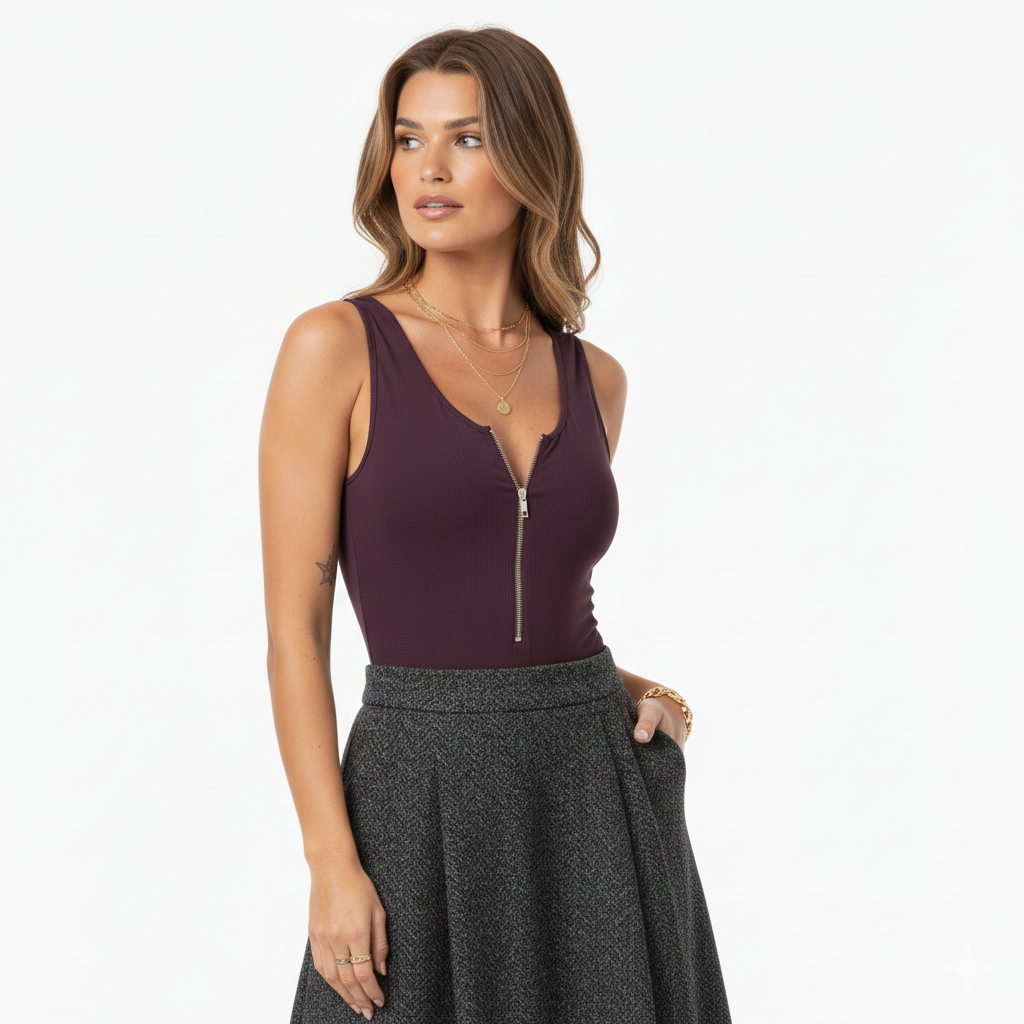 Body Exterior Sin Control Con Cierre Amatista - evozze