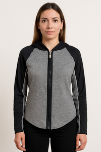 Poleron Deportivo Gris/Negro