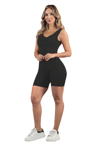 Enterizo Deportivo Tipo Short con Diseño de Tull en Espalda REF 7133