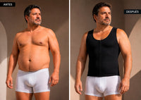 Faja Hombre Reductora Evozze tipo Chaleco y/o Camiseta con Cierre y Powernet REF 4005
