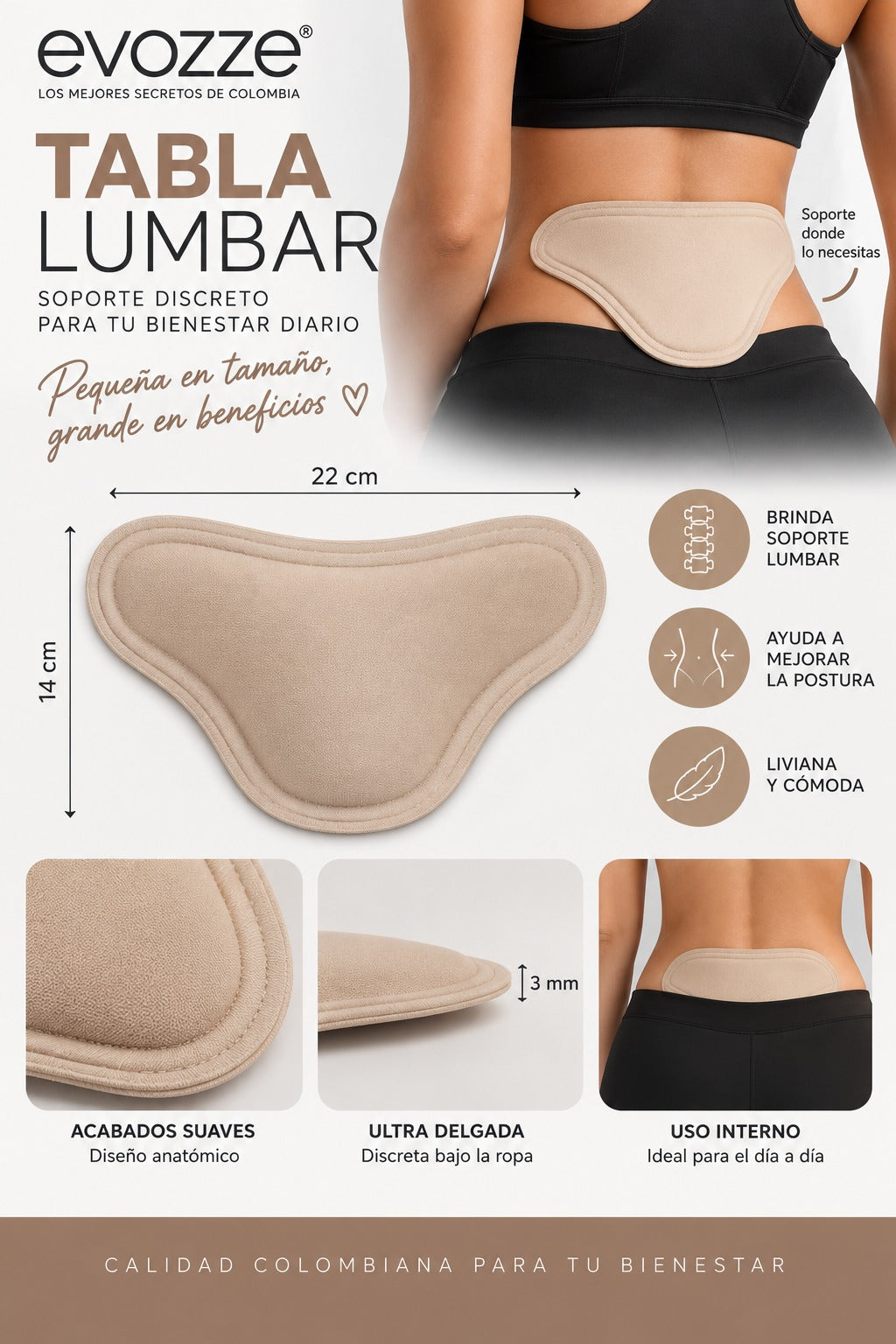 Tabla Lumbar EVOZZE REF 506