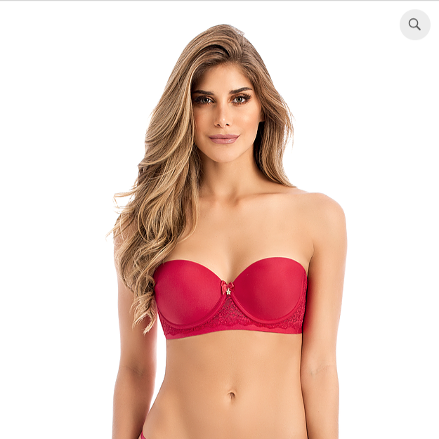 Strapless · Realce incorporado · Encaje Copa B y C