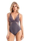 Body con Diseño Interior/Exterior Gris