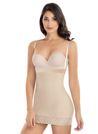 Enagua faja tipo vestido con encaje siliconado PREMIUM SMART SECRET