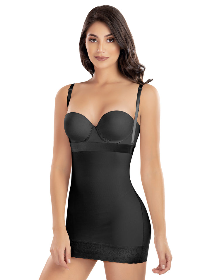 Enagua Faja Tipo Vestido Con Encaje Siliconado PREMIUM SMART SECRET REF 2082