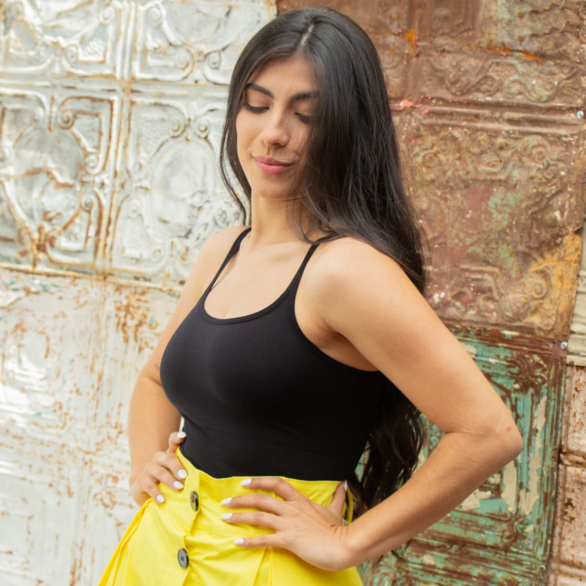 ¡Figura Esbelta! Camiseta Modeladora Seamless con Tirantes Finos