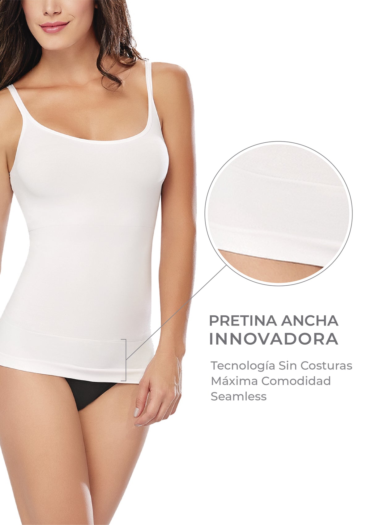 ¡Figura Esbelta! Camiseta Modeladora Seamless con Tirantes Finos