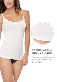 ¡Figura Esbelta! Camiseta Modeladora Seamless con Tirantes Finos