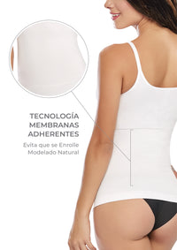 ¡Figura Esbelta! Camiseta Modeladora Seamless con Tirantes Finos