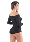 Body faja exterior PREMIUM SMART SECRET diseño sin hombros manga Larga