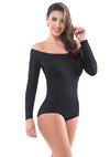 Body faja exterior PREMIUM SMART SECRET diseño sin hombros manga Larga
