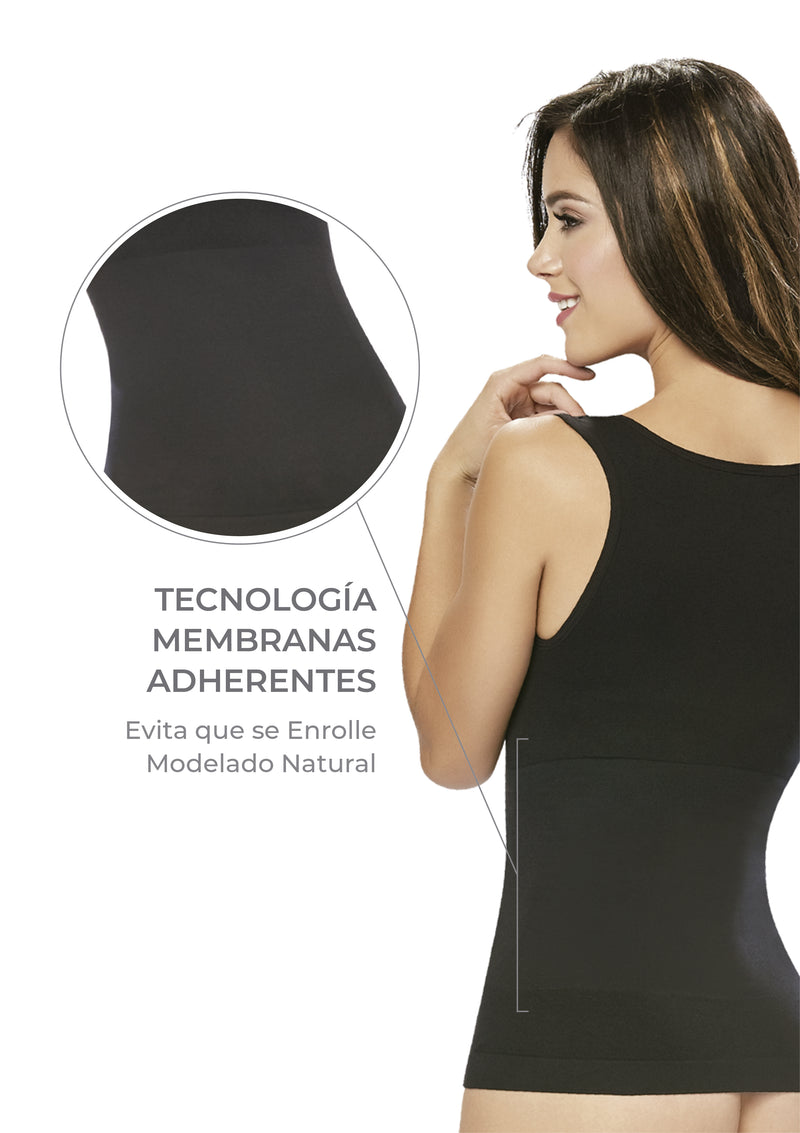 Camiseta Bajo Busto Reductora Colombiana Se adapta a ti sin enrollarse