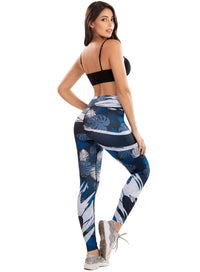 Calza Tipo Leggings Reductora POWER SLIM Selva Azul Ref.: 7005e