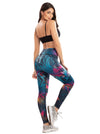 Calza Tipo Leggings Reductora POWER SLIM Flores Neon Ref.: 7005e