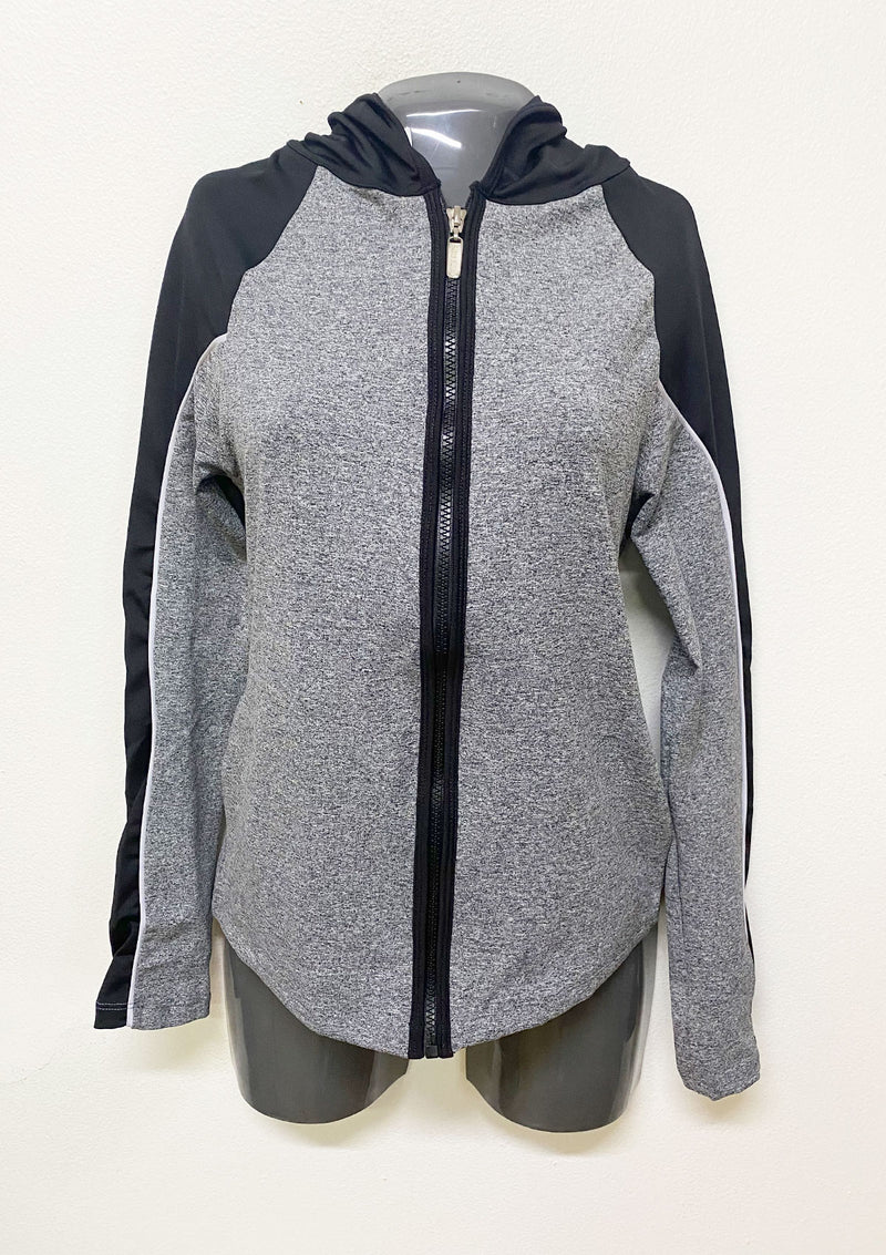 Poleron Deportivo Gris/Negro