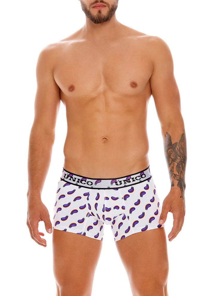 BOXER COPA CORTO BERENJENA ALGODÓN