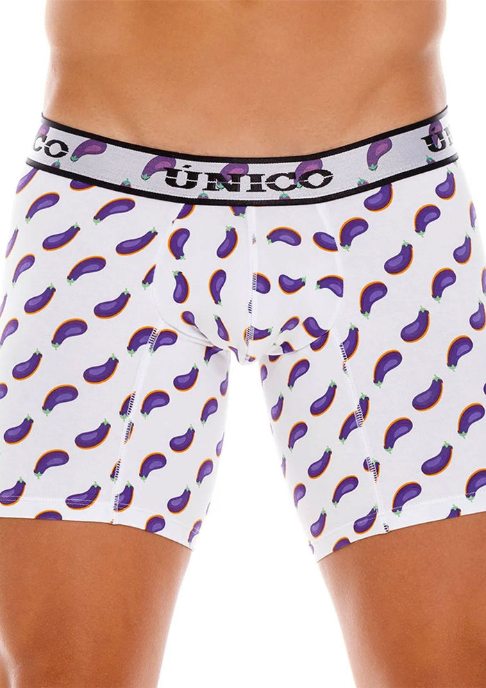 BOXER COPA MEDIO BERENJENA ALGODÓN