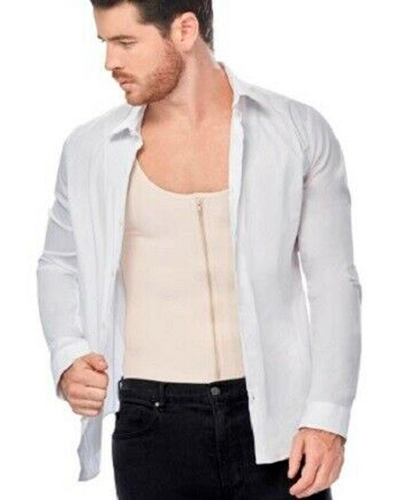 Faja chaleco para hombre Control Alto Beige
