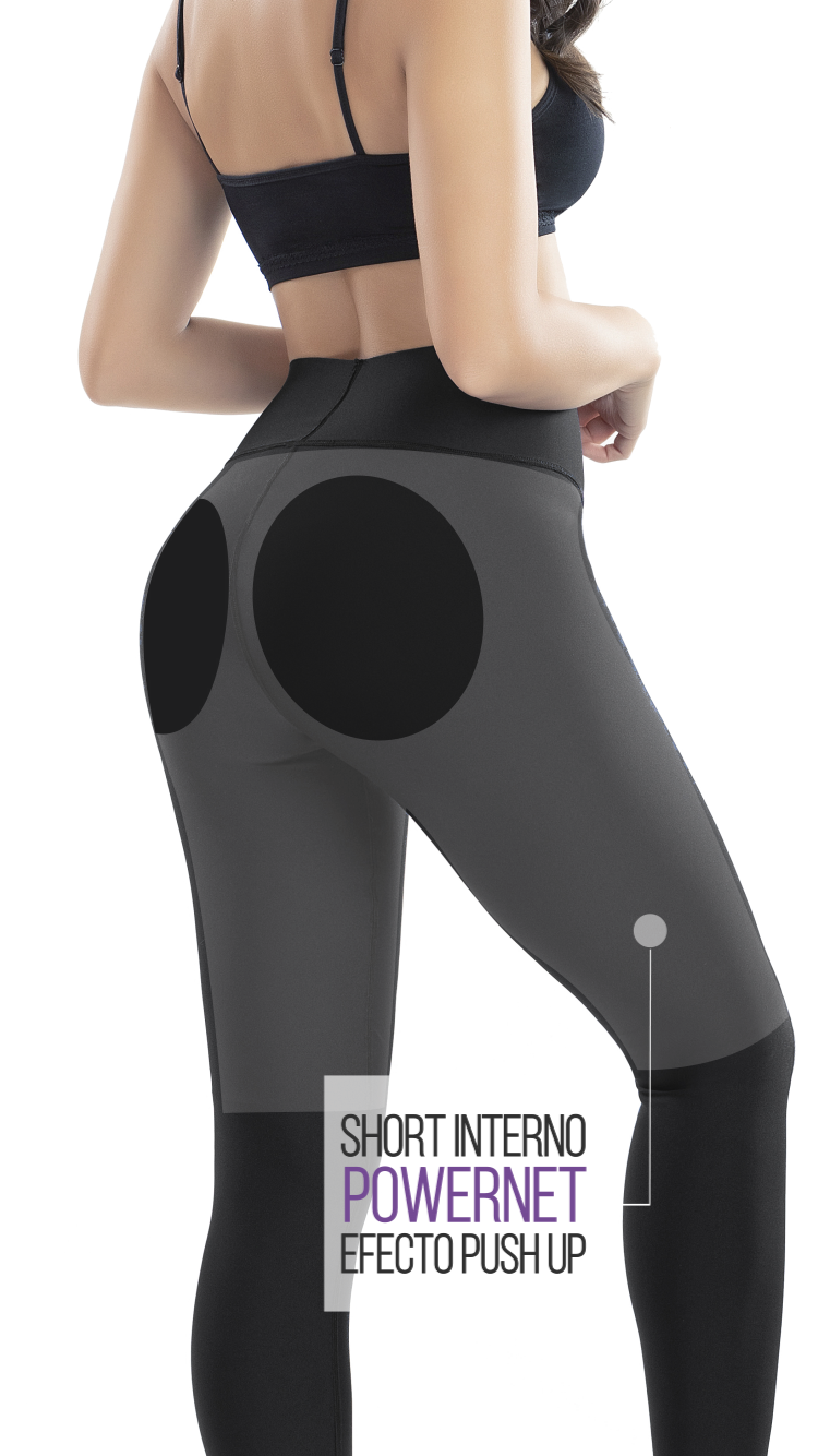 Calza EFECTO UP Deportiva  Pretina NON DISPLACE REF 7018