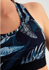 Top Leflu negro estampado
