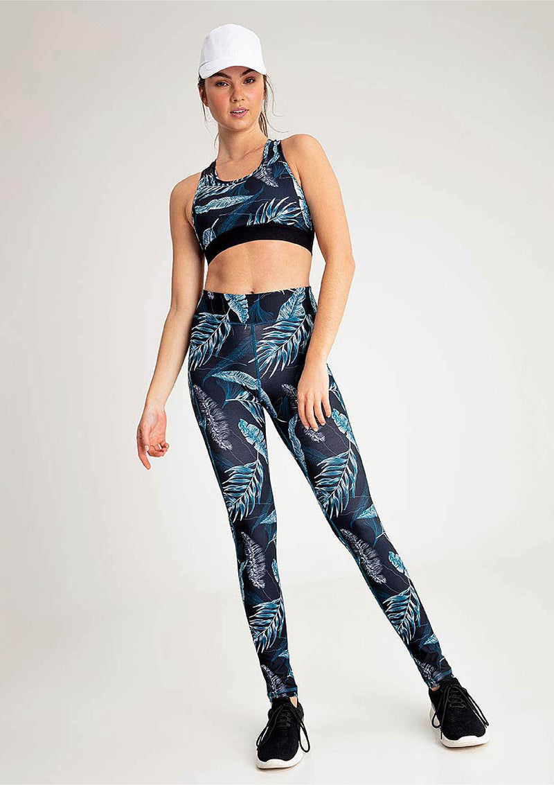 Top Leflu negro estampado
